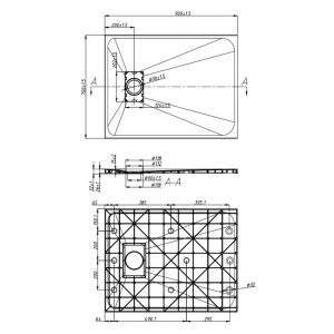 Cadita de dus JUKO Slim, Structura de piatra 90x70cm, Culoare Alb - Img 15