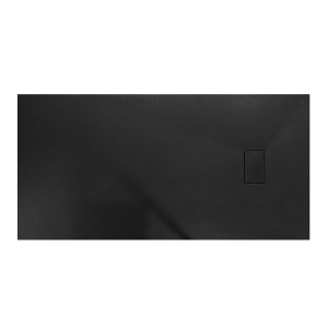 Cadita de dus MO-GD18090ES Dreptunghiulara, SMC, culoare Negru. 180X90X2.6CM - Img 2