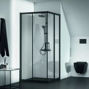 Cadita de dus patrata Ideal Standard Ultra Flat New negru mat 90x90 cm - Img 6