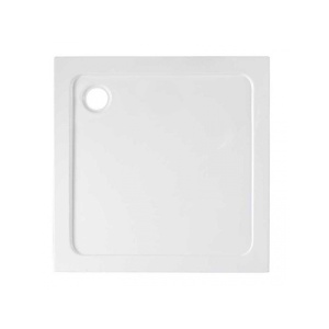 Cadita de dus patrata slim finisaj lucios ST02D 100 x 100cm alba - Img 7