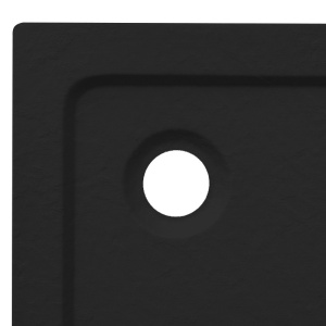 Cadita de dus patrata slim imitatie piata Stone Square 70 x 70 cm neagra - Img 8