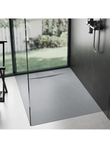 Cadita de dus Rea Bazalt , Dimensiune 90x90 , Culoare Grey - Img 4