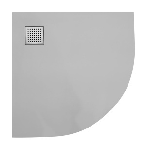 Cadita de dus semicirculara compozit SMC Pro MO-GD9090ERS alb 90 x 90 x 2.6 cm - Img 2
