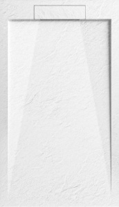 Cădiță de duș STONE 120x90 cm – Marmură Turnată, Alb Mat - Img 3