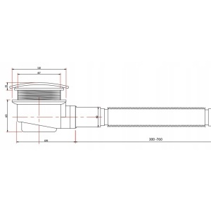 Cadita dus alba slim si dreptunghiulara 110 x 80 cm alba ST03B - Img 10