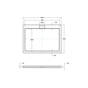 Cadita Dus din Acril PRO BESCO Ultra Slim, Sifon Inclus, Dimensiuni , 90 X 140 cm, Alb - Img 15