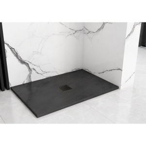 Cadita dus REA STONE, dimensiune: 90x120 cm, acril mineral, gri inchis - Img 5