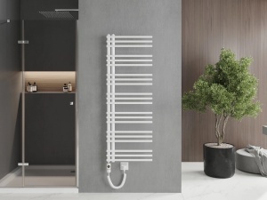 Calorifer de baie portprosop si electric 600W Neptun alb 1400 x 500 mm - Img 2