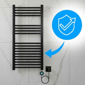 Calorifer electric de baie portprosop Katla-BL 250W, 100 x 50 cm, negru mat - Img 2