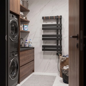 Calorifer electric, portprosop, Rea Nexo 90X50 cm, Negru Mat - Img 2