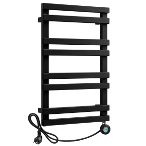 Calorifer electric, protprosop, REA NORI 90x50 Negru Mat - Img 1