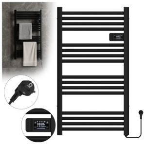 Calorifer electric vertical LOA-BL ECO 500W pentru baie 96x54, negru - Img 10