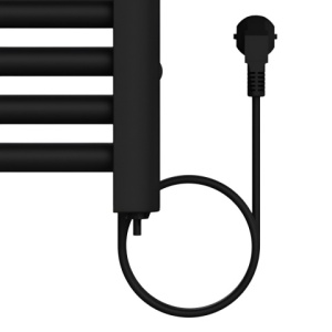 Calorifer electric vertical YASUR-BL ECO 500W pentru baie 105x50, negru - Img 5