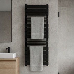 Calorifer vertical Fuego-Blu pentru baie 128x50, negru - Img 14