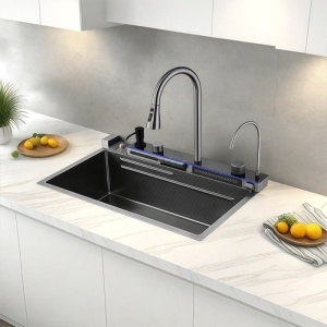 Chiuveta bucatarie, multifunctionala cu o singura cuva Taurus grafit 75 x 46 cm - Img 2