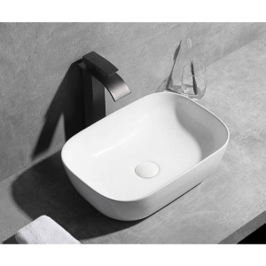 Chiuveta de blat PRO AWA, Dimensiuni 45.5x 32x 13.5 cm, Forma Dreptunghiulara, Ceramica sanitara, Fara gaura baterie, Alb - Img 7