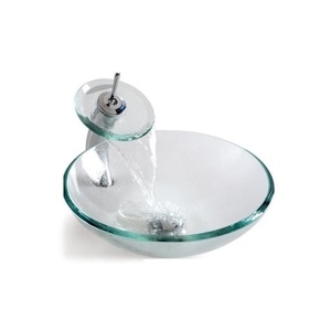 Chiuveta de blat PRO ERA GLASS, Dimensiuni 42x 42x 14 cm, Forma Rotunda, Ceramica sanitara, fara gaura baterie, Alb - Img 1