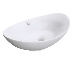 Chiuveta de blat PRO LARA, Dimensiuni 58 cm x 38 x 19 cm, Ceramica sanitara, Fara gaura baterie, Alb - Img 3