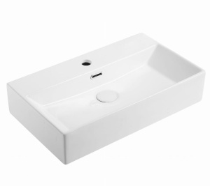 Chiuveta de blat PRO METRO, Dimensiuni 40,50,60 cm, Forma Dreptunghiulara, Ceramica sanitara, Fara gaura baterie, Alb - Img 1