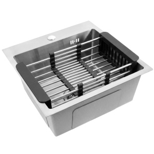 Chiuveta de bucatarie din otel cu accesorii Rea Leo 40 Brush Nickel