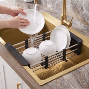 Chiuveta din inox cu set de accesorii Rea Liam Brush Gold 58 cm - Img 5