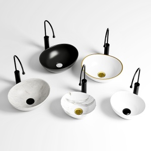 Chiuveta lavoar oval cu montaj pe blat, din ceramica alba, Lumo White Gloss 34 x 27 cm - Img 10