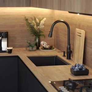 Chiuveta pentru bucatarie din granit Logan 110 Black - Img 9