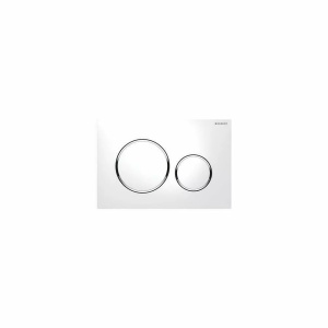 Clapeta de actionare PRO GEBERIT SIGMA 20 alb/crom lucios - Img 1