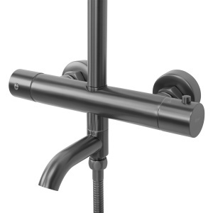 Coloana de dus cu baterie cu termostat Rea Lungo titan - Img 5