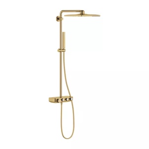 Coloana de dus cu baterie termostatata auriu periat Grohe Euphoria SmartControl 310 Cube Duo