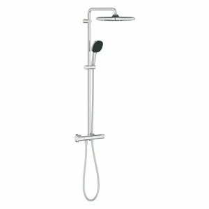 Coloana de dus cu baterie termostatata Grohe Vitalio Start Cube 250 crom lucios
