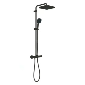 Coloana de dus cu baterie termostatata negru mat Grohe Vitalio 250 Cube