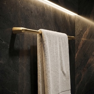 Cuier de baie, bara prosop Rea Vibe Brush Gold - Img 7