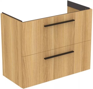 Dulap baza suspendat Ideal Standard i.Life S 80 x 37.5 x 63 cm 2 sertare stejar natural