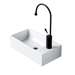 Lavoar ceramic dreptunghiular cu montaj pe blat Luci White Gloss 40 x 20 cm
