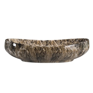 Lavoar ceramic oval din marmura maro Amore-MAR7-500, 65 x 37 cm - Img 7