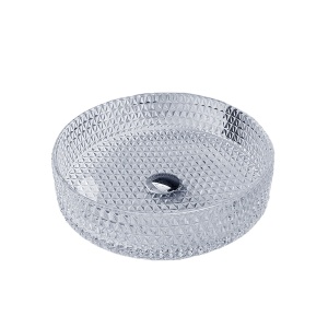 Lavoar Cristal VELDMAN pentru blat 39x12 cm,Transparent - Img 1