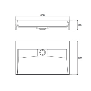 Lavoar De Blat PRO DEXTER BLACK, diferite dimensiuni, Montaj Pe Blat, Design Deosebit,Cu 1/2 Gauri sau fara Gaura Baterie,Conglomerat, Negru Mat - Img 9