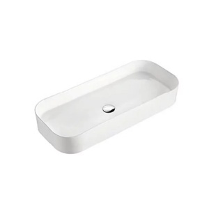 Lavoar pe blat Fluminia Capri alb 85 cm - Img 1