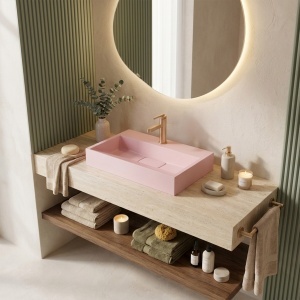 Lavoar pe blat Goya Pink roz 60 cm - Img 8