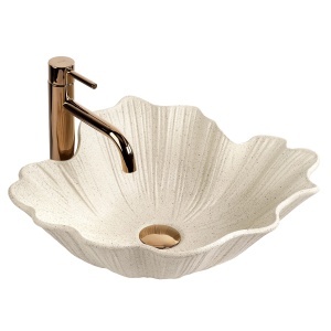 Lavoar pe Blat Rea Flower Vanilla din compozit tip piatra, mat