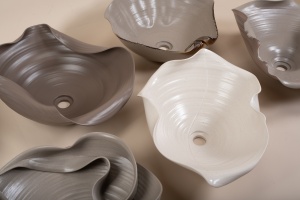 Lavoar pe blat Rea HM-66TB Handmade Art ceramic - Img 6