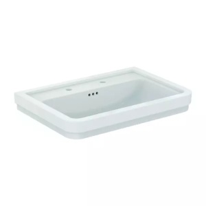 Lavoar pe mobilier Ideal Standard Atelier Calla alb lucios 67 cm cu orificiu baterie si preaplin - Img 1