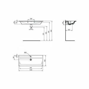 Lavoar pe mobilier Ideal Standard Connect Air 104x46cm - Img 3