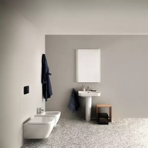 Lavoar suspendat Ideal Standard i.life B alb lucios SmartGuard 55 cm cu orificiu baterie si preaplin - Img 6