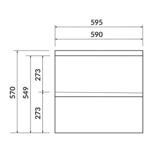 Mobilier suspendat pentru lavoar Cersanit Moduo alb lucios 60 cm - Img 2