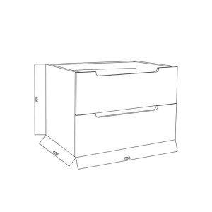 Mobilier suspendat pentru lavoar Fluminia Malta 60 cm Rovere Oro - Img 3