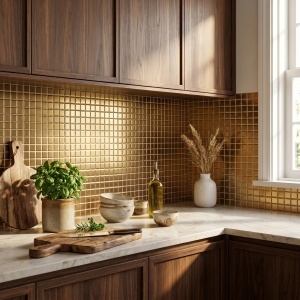 Mozaic pentru perete REA Glass Gold P14014 - Img 5