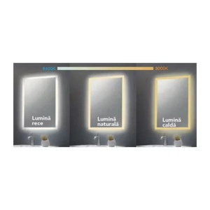 Oglinda cu iluminare si dezaburire Fluminia Calatrava Ambient 60 cm - Img 2