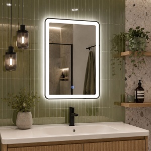 Oglinda dreptunghiulara cu LED Rea SAB-3451, dimensiuni 60x80cm